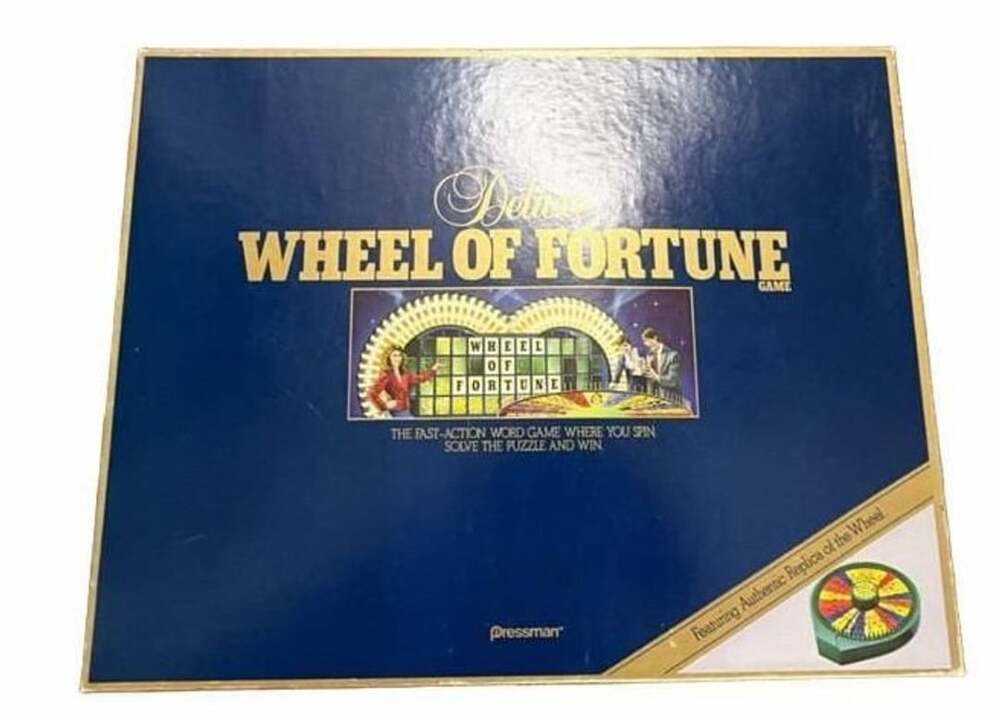 Vintage 1986 Pressman Deluxe Wheel of Fortune Board Game